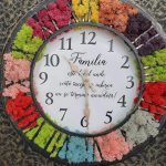 Ceas licheni Familia - 40 cm diametru